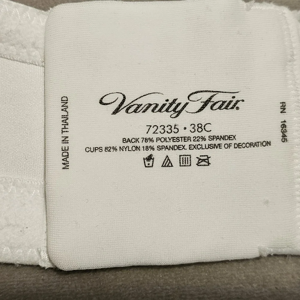 Vanity Fair Soft Padded White Bra 38C